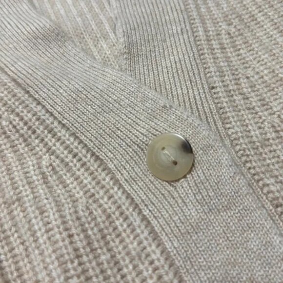 VINCE V-Neck Wool & Cashmere Cardigan, H Wafer, Size Large - Picture 3 of 10